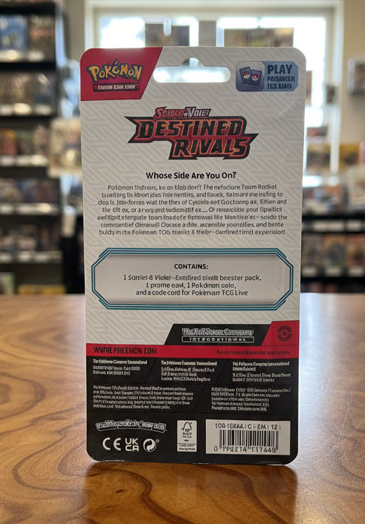 Pokémon Destined Rivals Blister Checklane 1pk Booster with Eevee Promo - Tall Grass Grabs