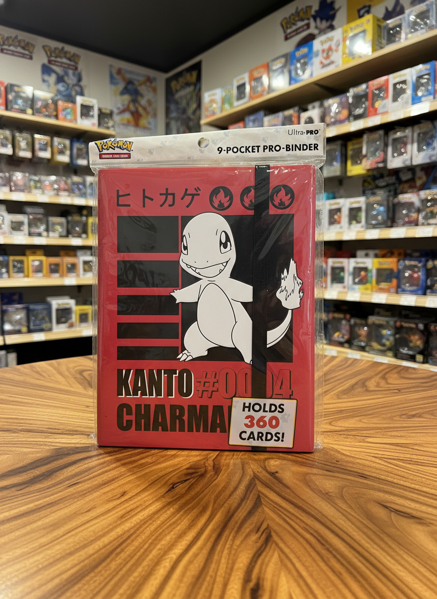 Ultra Pro Charmander Kanto 9-Pocket Pro Binder Holds 360 Cards Collectible Trading Card Storage Album - Tall Grass Grabs