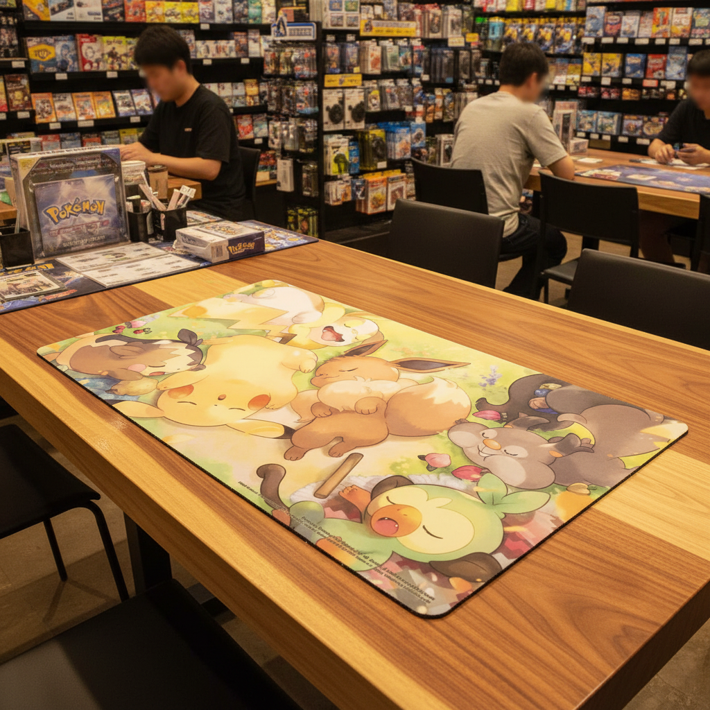 Pokemon Center Exclusive Playmat - Berry Sleepy - Anti-Slip Back Ideal for Trading Card Games Featuring Iconic Characters - Tall Grass Grabs