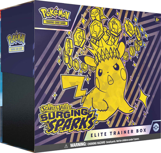 Pokemon Surging Sparks Elite Trainer Box Scarlet & Violet Edition Trading Card Game Collectible - Tall Grass Grabs