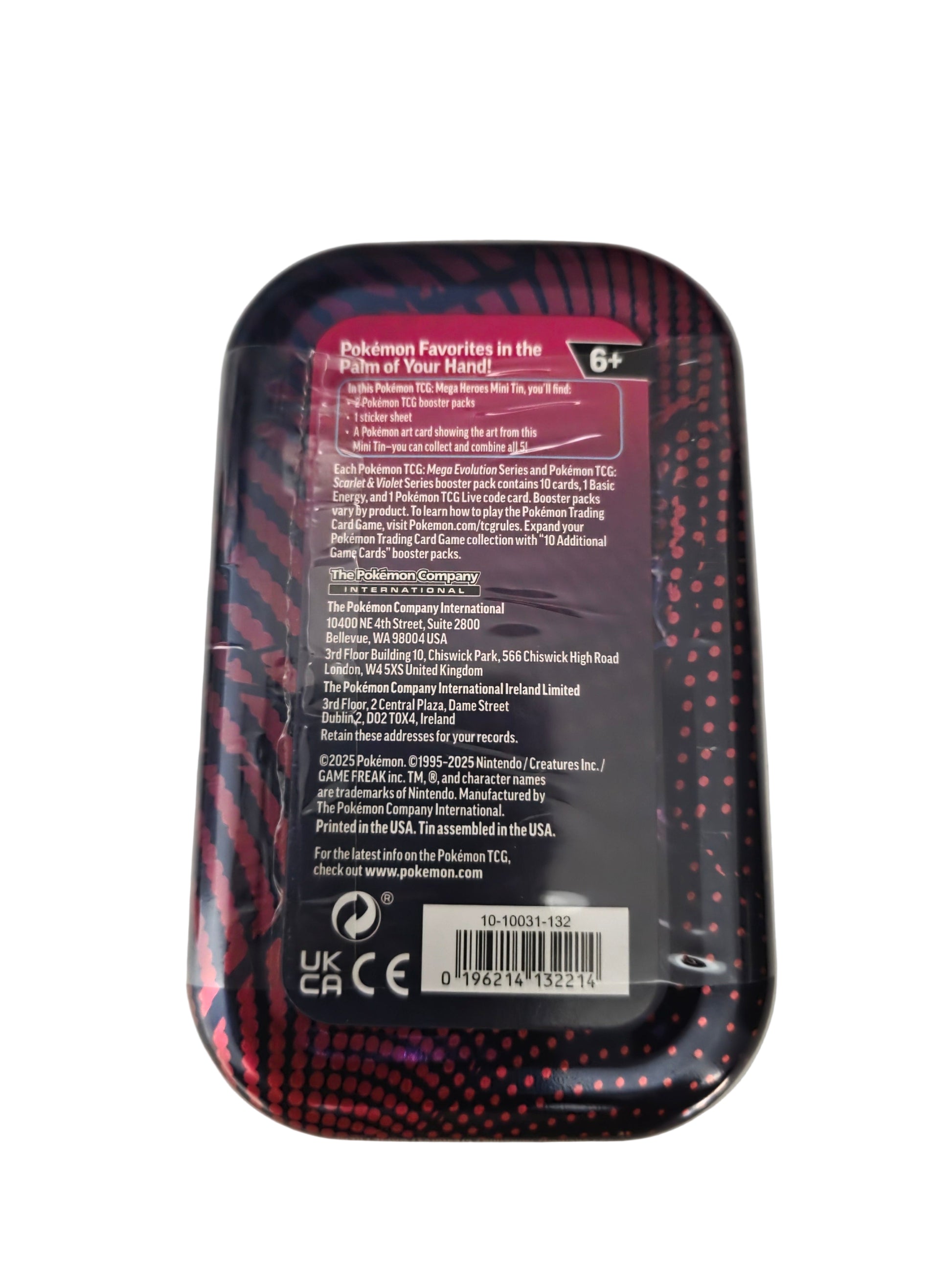 Pokemon Lucario Mega Evolutions Tin - Official Trading Card Collectible Storage Case - Tall Grass Grabs