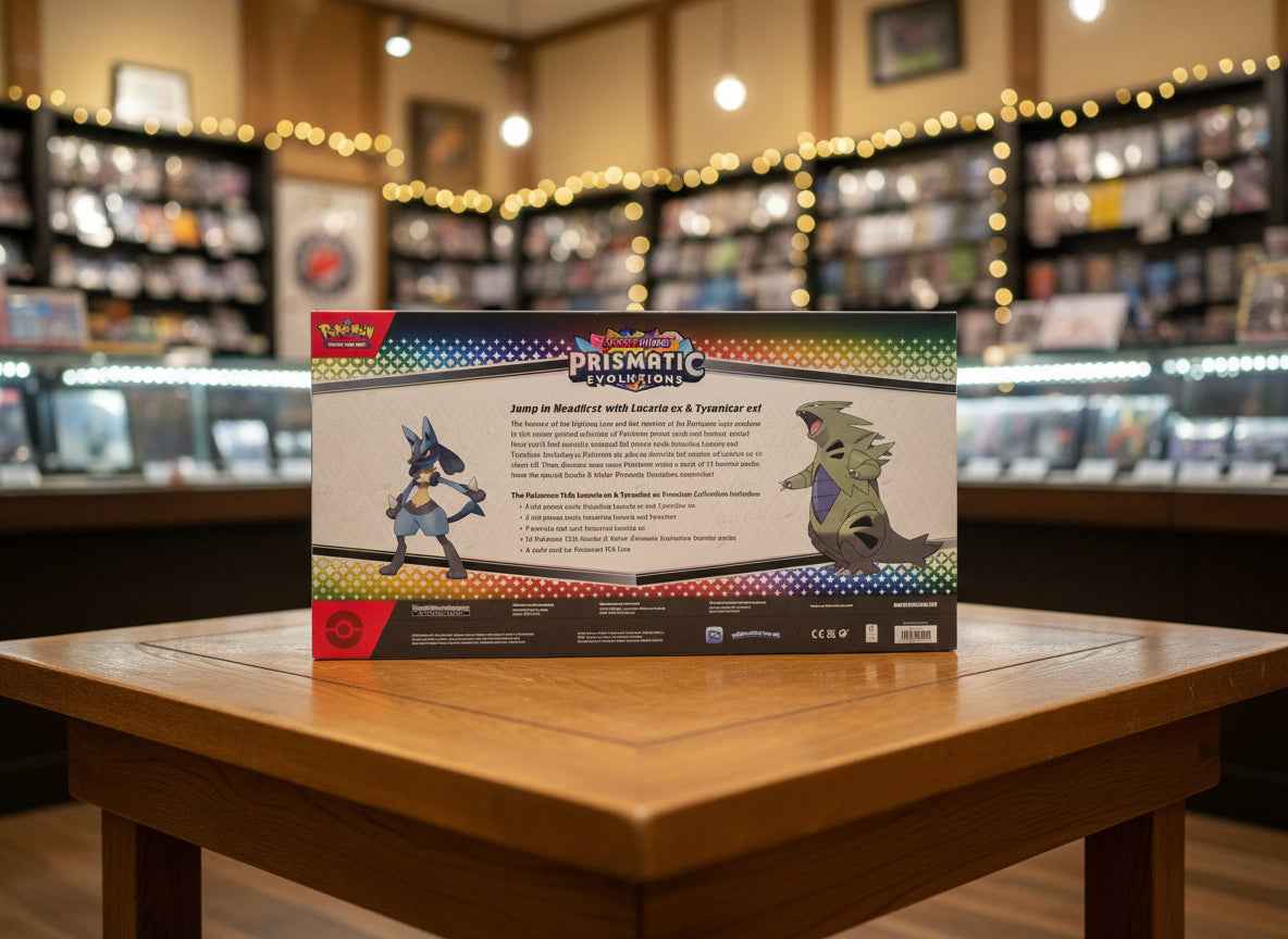 Prismatic Evolutions Lucario ex & Tyranitar ex Premium Collection - Tall Grass Grabs