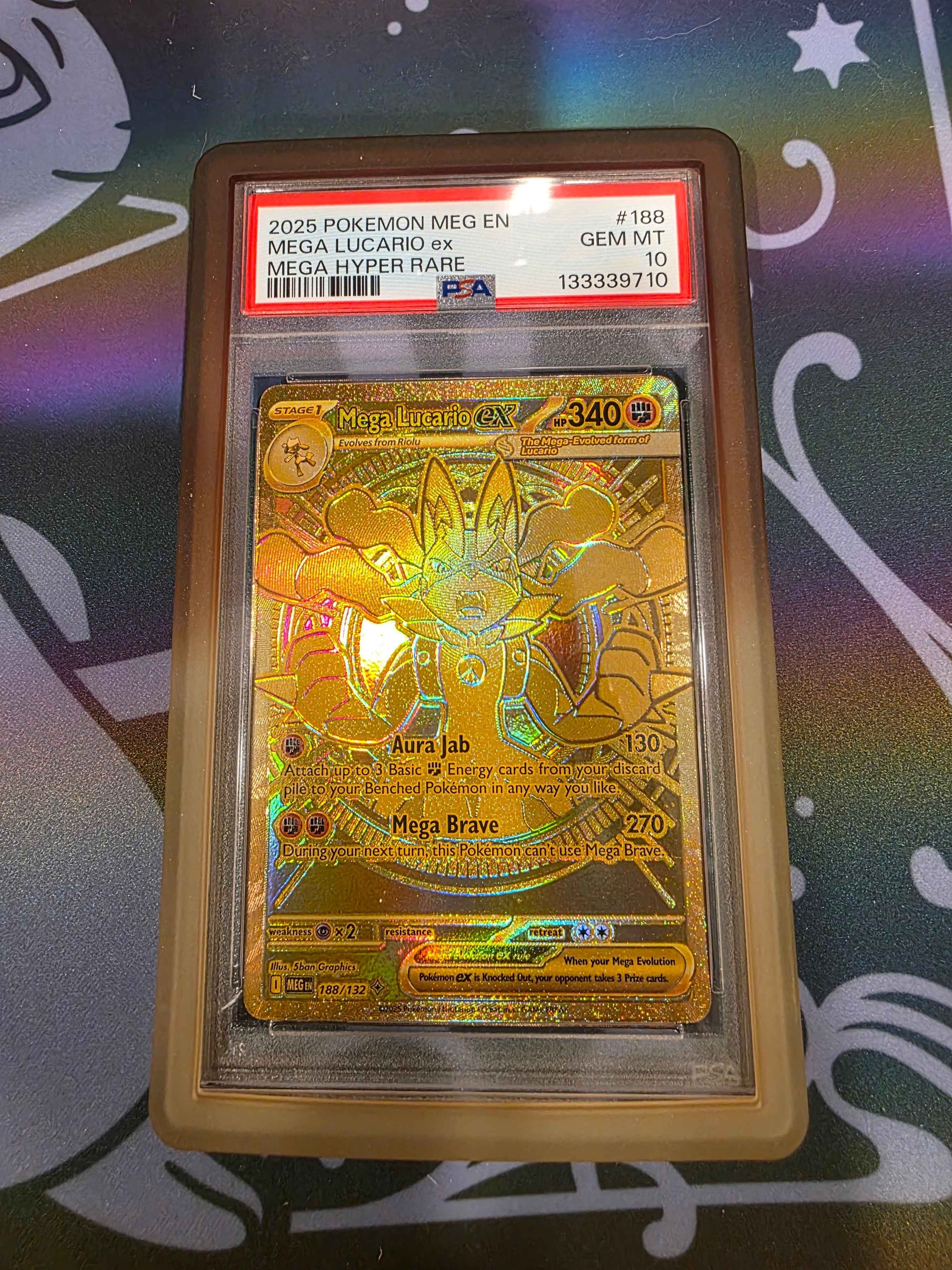 PSA 10 Mega Lucario ex - Mega Hyper Rare 188/132